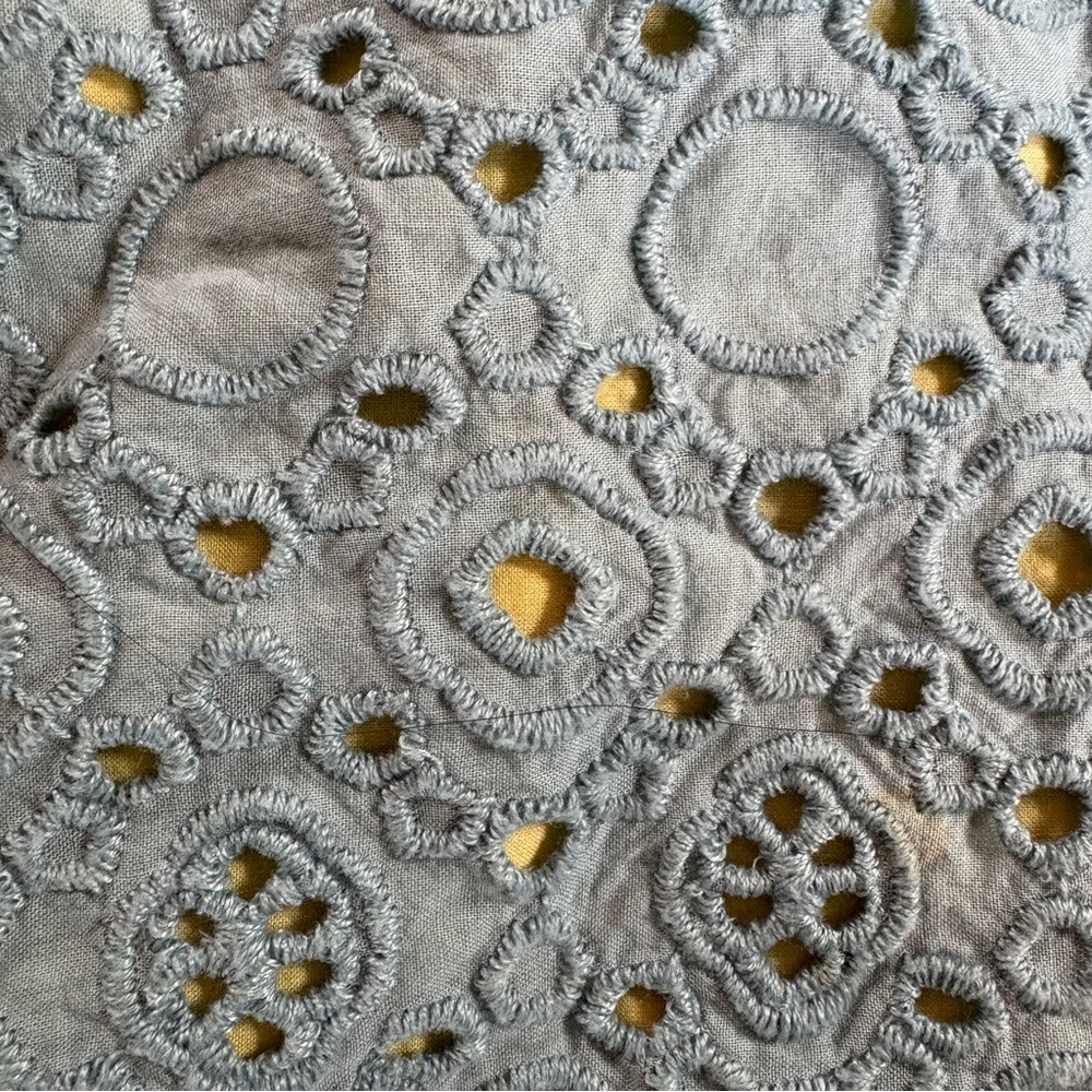 Boden Blue and Yellow Eyelet Sleeveless Blouse - Picture 4 of 5